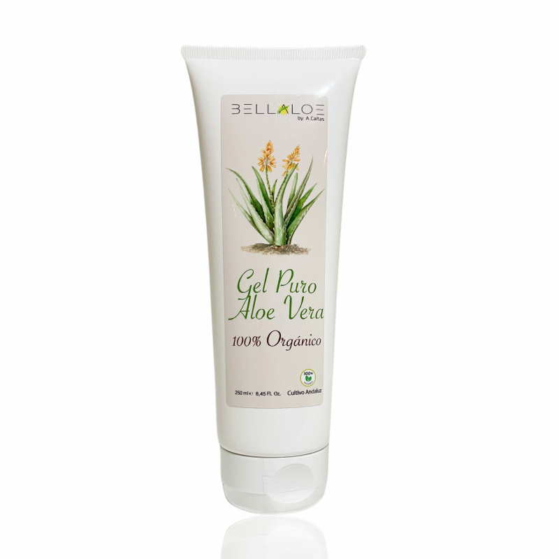 Gel Puro Aloe Vera 100% Orgánico - Tubo Blanco 250 ml